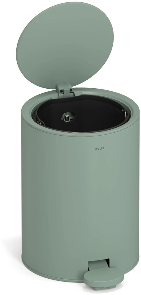 Stardis nerūdijančio plieno šiukšlių dėžė su pedalu Soft-Close 3 l, matinė, žalia