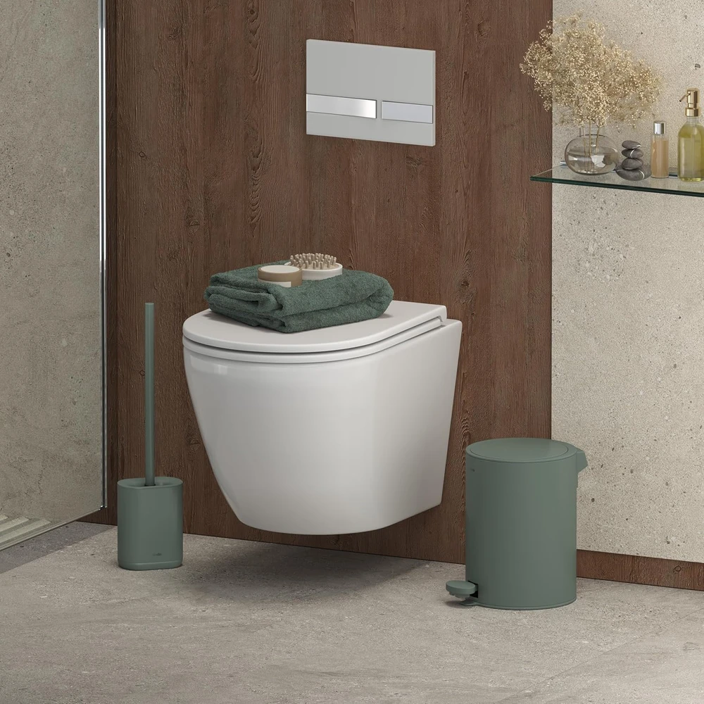 Stardis nerūdijančio plieno šiukšlių dėžė su pedalu Soft-Close 3 l, matinė, žalia