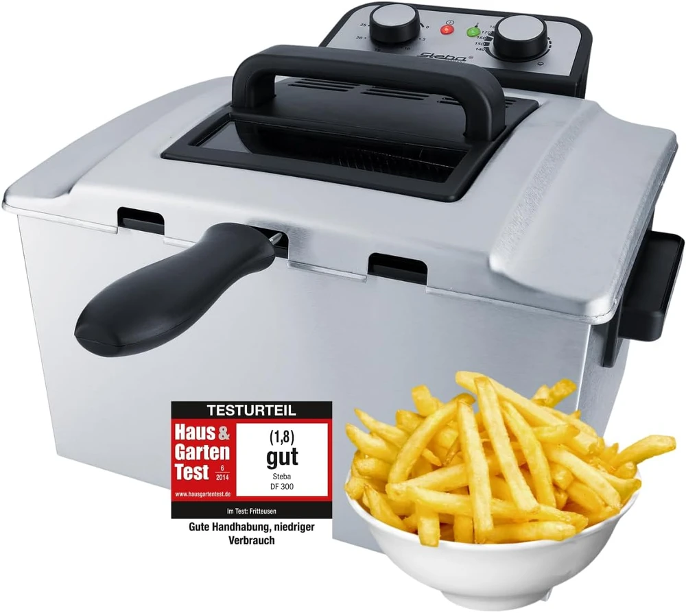 Gruzdintuvė Keptuvė Steba DF 300 (6 l, 1,5kg, 3000 W, plieno spalvos)