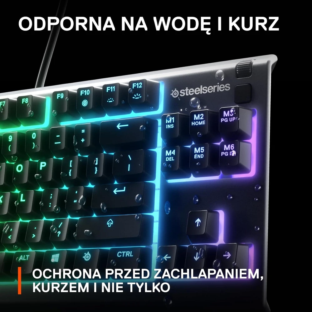 Žaidimų klaviatūra SteelSeries Apex 3 TKL, US kalba, Juodos spalvos