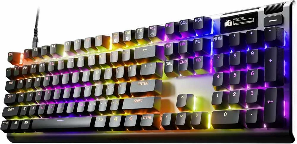 SteelSeries | Klaviatūra žaidimams | Apex Pro Gen 3 | su laidu | US išdėstymas | Juodas | USB-C | OmniPoint 3.0 Adjustable HyperMagnetic Switches