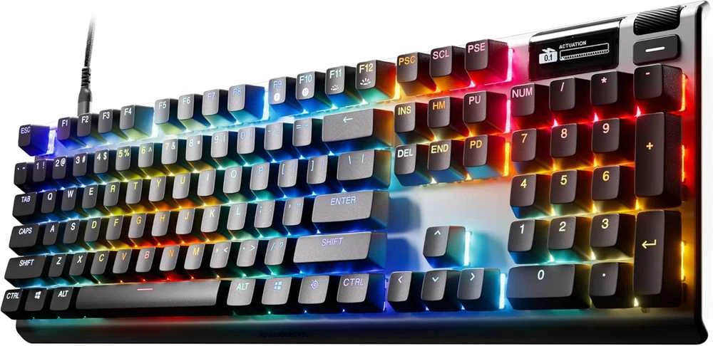 SteelSeries | Klaviatūra žaidimams | Apex Pro Gen 3 | su laidu | US išdėstymas | Juodas | USB-C | OmniPoint 3.0 Adjustable HyperMagnetic Switches
