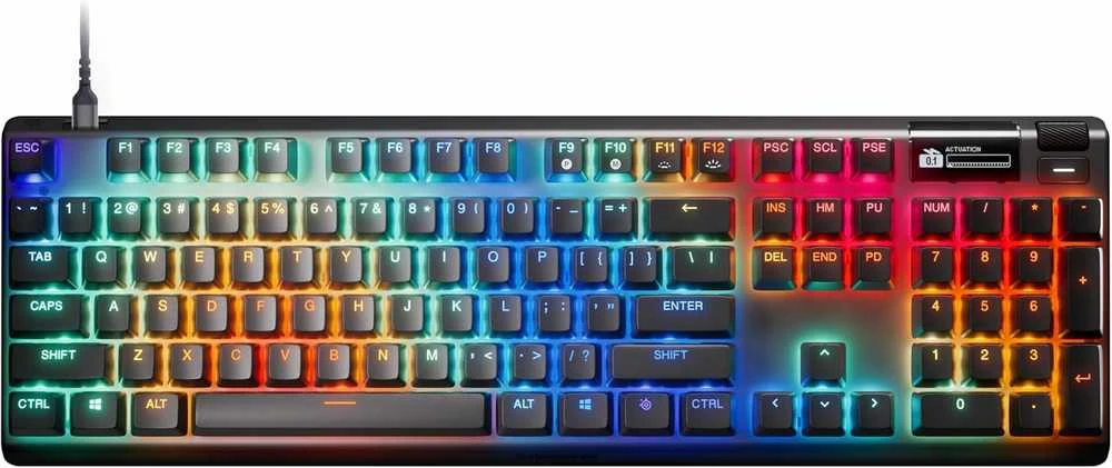 SteelSeries | Klaviatūra žaidimams | Apex Pro Gen 3 | su laidu | US išdėstymas | Juodas | USB-C | OmniPoint 3.0 Adjustable HyperMagnetic Switches