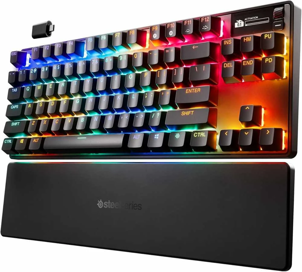 SteelSeries | Klaviatūra žaidimams | Apex Pro TKL Gen 3 | US išdėstymas | Bluetooth | Juodas | 2.4 GHz / Bluetooth/ su laidu | OmniPoint 3.0 Adjustable HyperMagnetic Switches | Belaidė jungtis