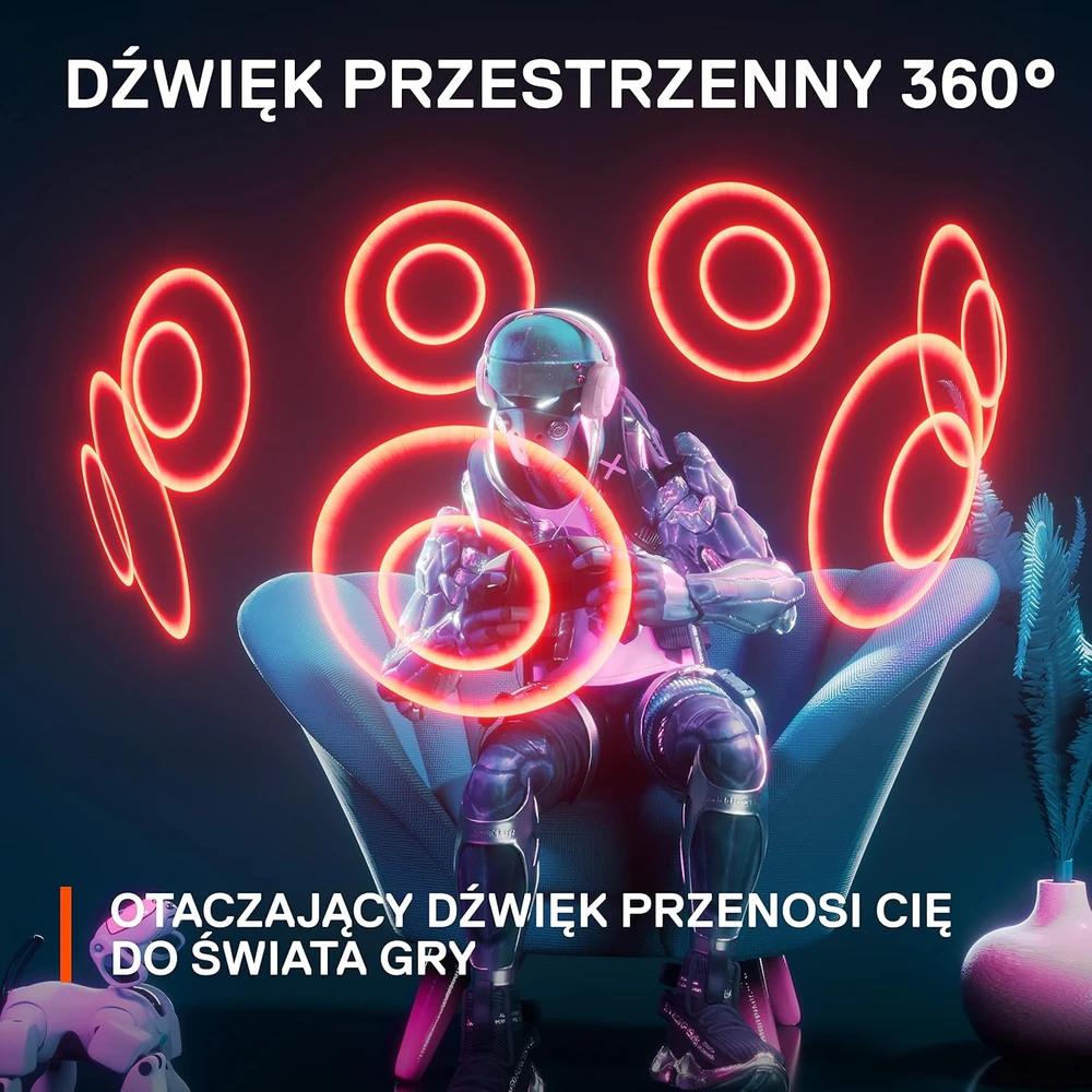 SteelSeries žaidimų ausinės Arctis Nova 1P, laidinės, 3,5 mm, baltos, 61612