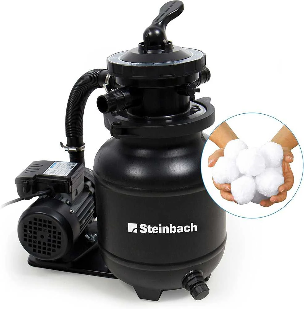 Steinbach baseino filtravimo sistema su filtravimo kamuoliukais, 3,8 m³/h, 230 V, 200 W, modelis 040386