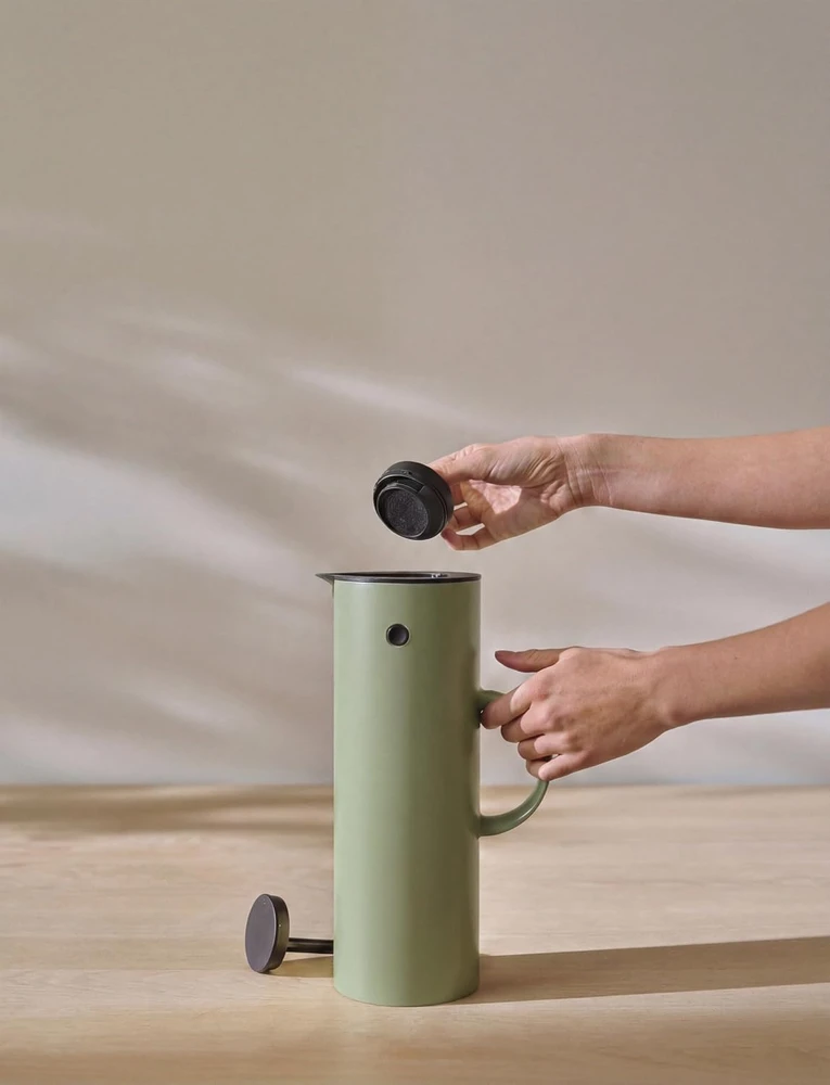 Stelton termosinis ąsotis EM77, 1 l, stiklinis įdėklas, žalias, 995-12