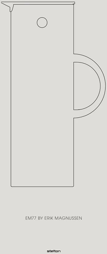 Stelton termosinis ąsotis EM77, 1 l, stiklinis įdėklas, žalias, 995-12