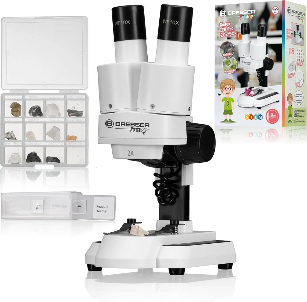 Mikroskopas, Bresser Junior Incident and transmitted light, 20x-50x