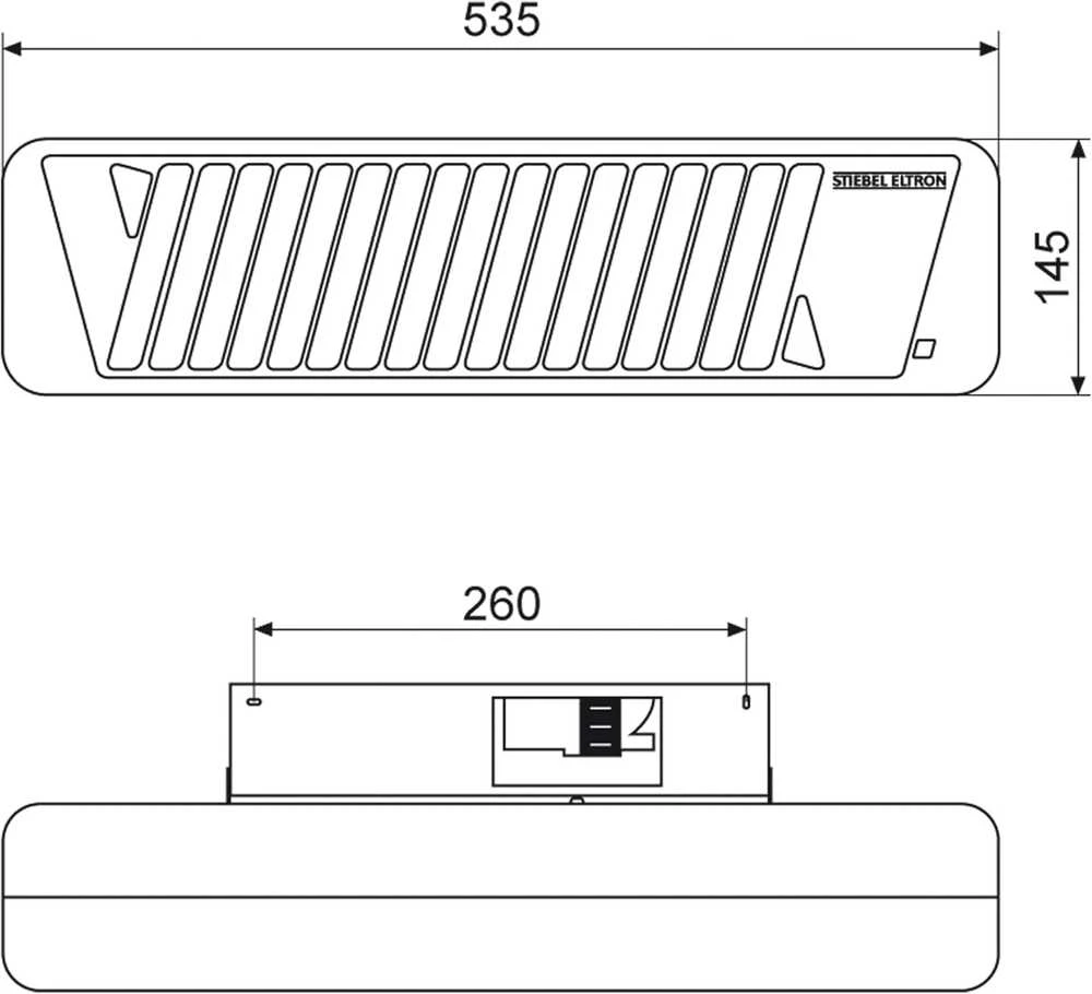 Stiebel Eltron kvarcinis šildytuvas, 1,2 kW, montuojamas ant sienos, 230 V, IW 120 229339