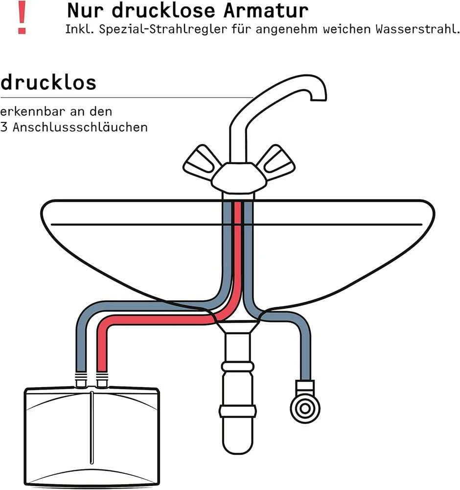 Stiebel Eltron srauto vandens šildytuvas, 3,5 kW, be slėgio, 2 l/min, baltas, 185411
