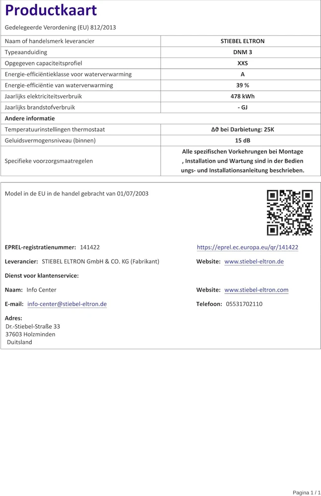 Stiebel Eltron srauto vandens šildytuvas, 3,5 kW, be slėgio, 2 l/min, baltas, 185411