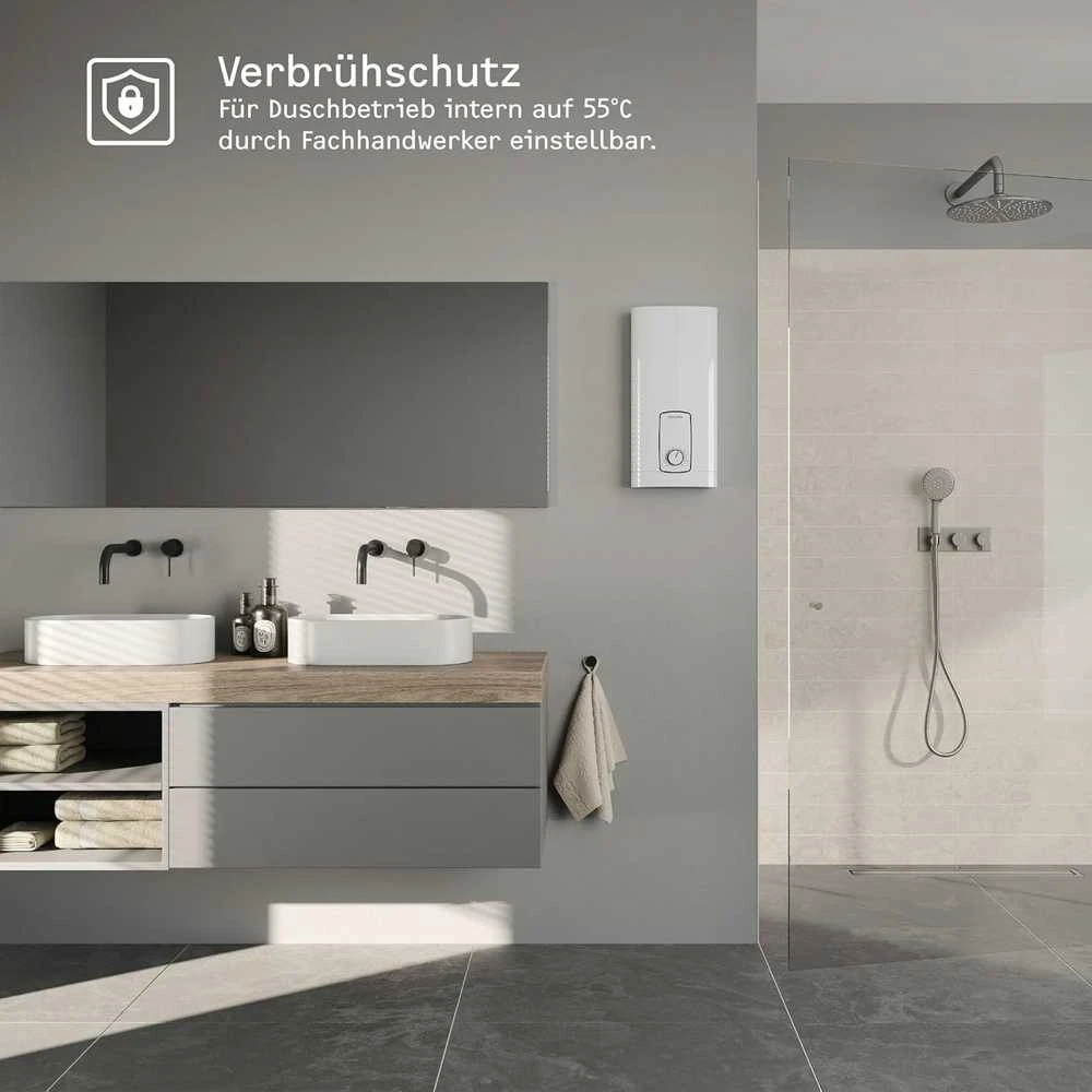 Stiebel Eltron vandens šildytuvas, elektrinis, 24 kW, 10,7 l/min, baltas, 204202
