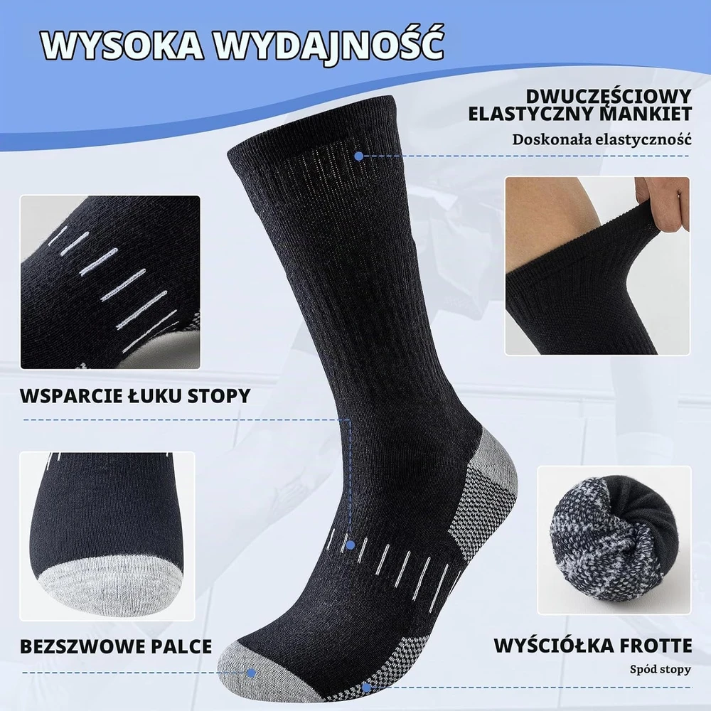Stoeury sportinės kojinės iki blauzdų, medvilninės, unisex, 6 porų, 24183
