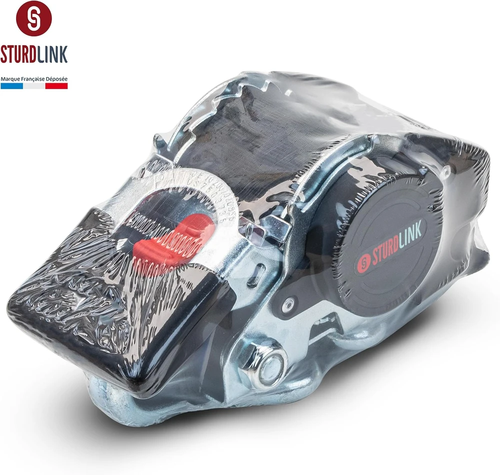 Sturdlink automatiškai susivyniojanti krovinių tvirtinimo juosta, 3 m, 50 mm pločio, 1500 kg, su plieniniais kabliais