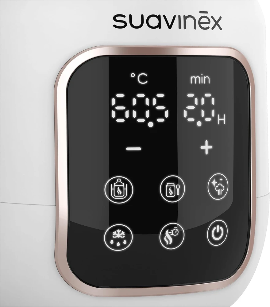 Suavinex buteliukų šildytuvas ir sterilizatorius 2 viename, 5 programos, 220–240 V, 402604