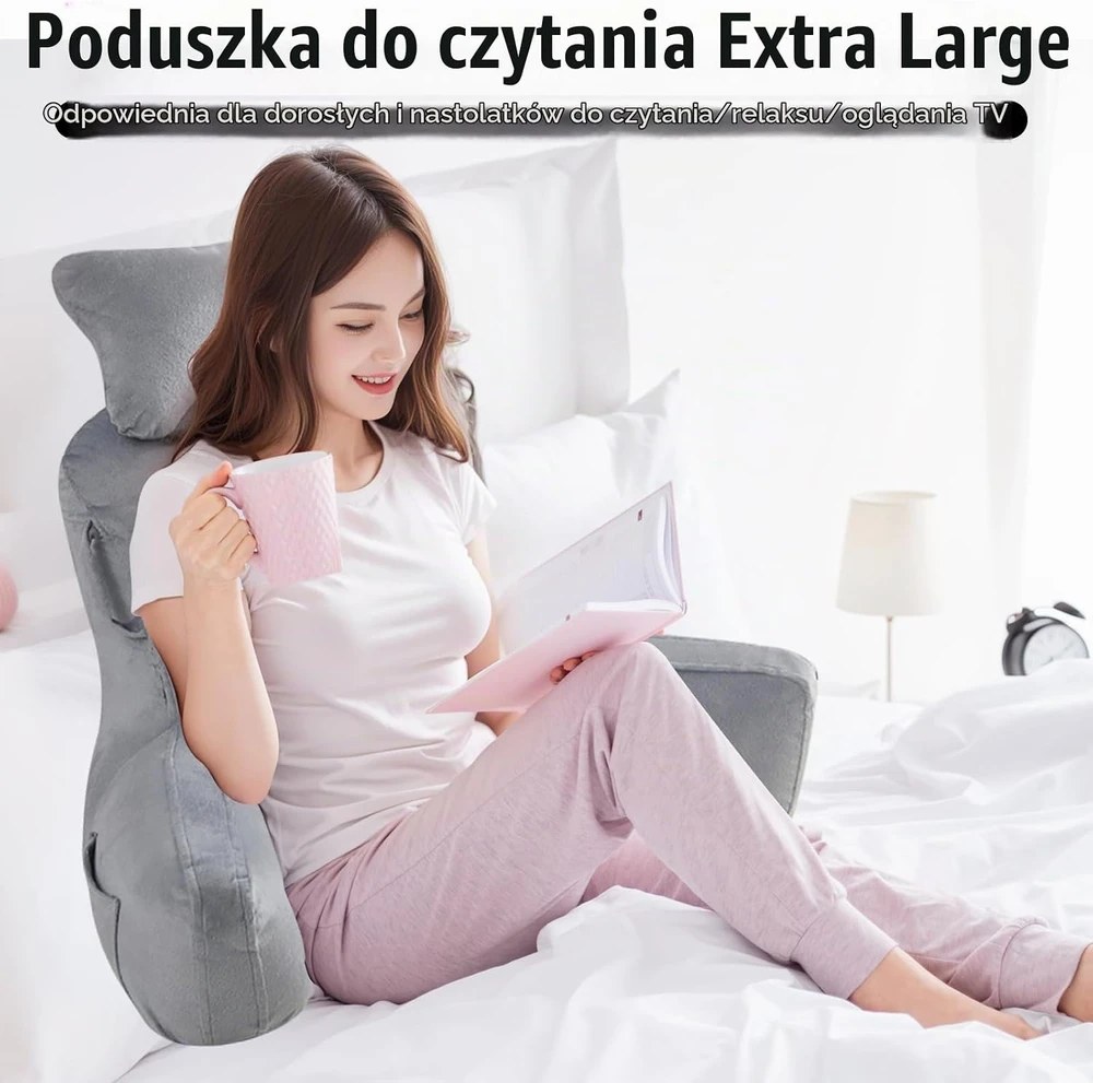 Suewidfay skaitymo pagalvė su atrama nugarai ir rankoms, 90 x 60 x 80 cm, rp002