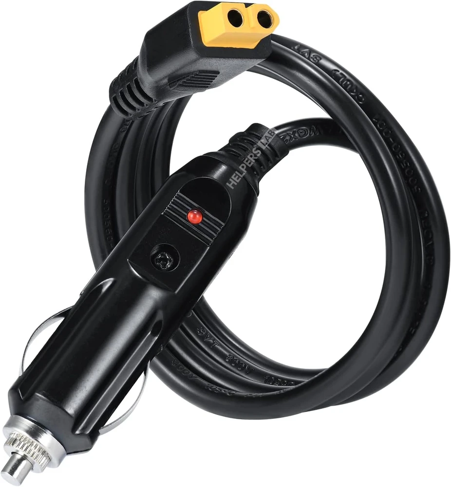 Sulčiaspaudė helpers lab automobilinis įkrovimo laidas su XT60 jungtimi, 12/24 V, 1,5 m, AU-90W