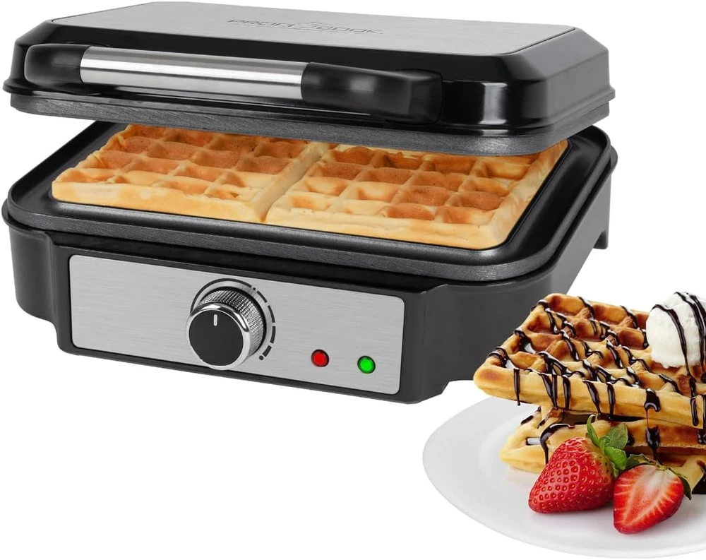 Profi Cook vaflinė belgiškiems vafliams su 2 kepimo plokštėmis, 1000 W, PC-WA1240