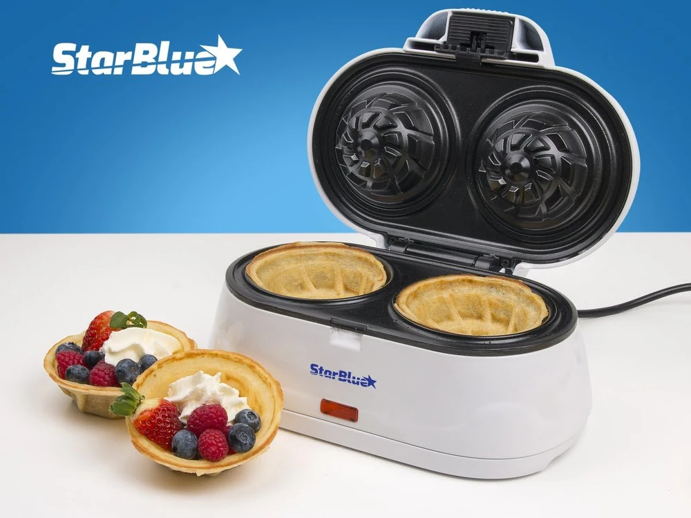 Sumuštinių keptuvas StarBlue dviguba belgiškų vaflių keptuvė dubenėlio formos 1200 W SB-SW2238D