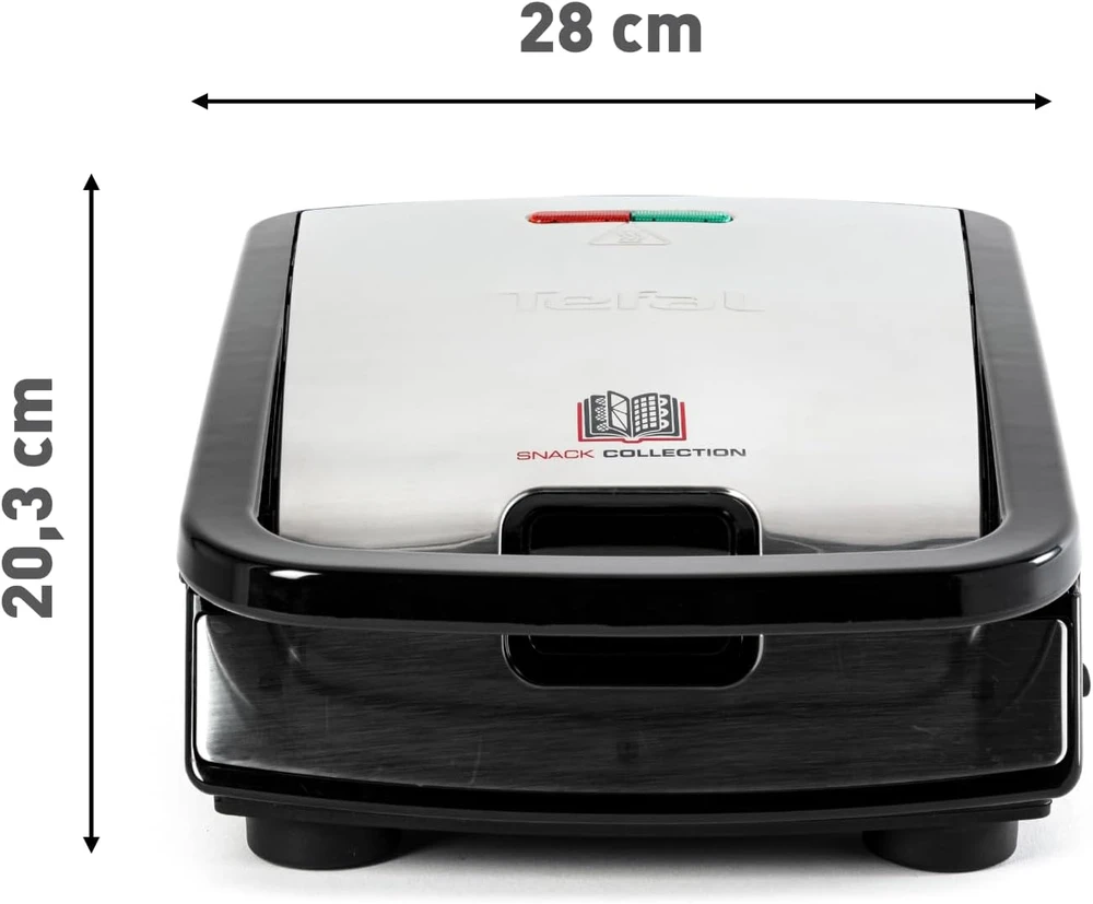 TEFAL Sumuštinių ir vaflių keptuvas SW854D16, 4 plokštės
