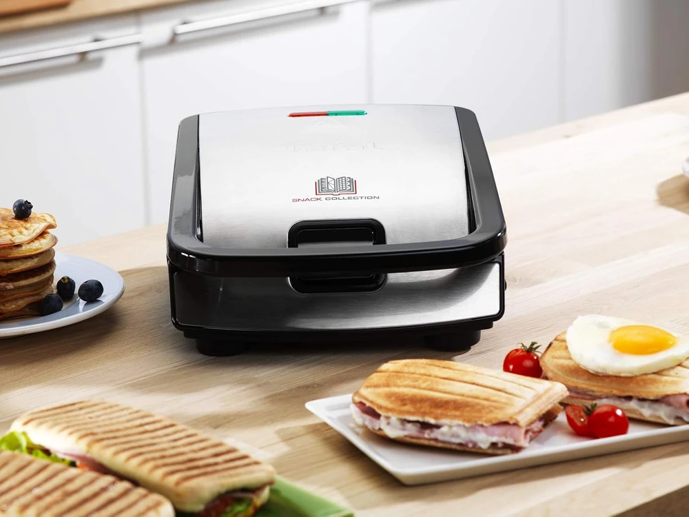 TEFAL Sumuštinių ir vaflių keptuvas SW854D16, 4 plokštės