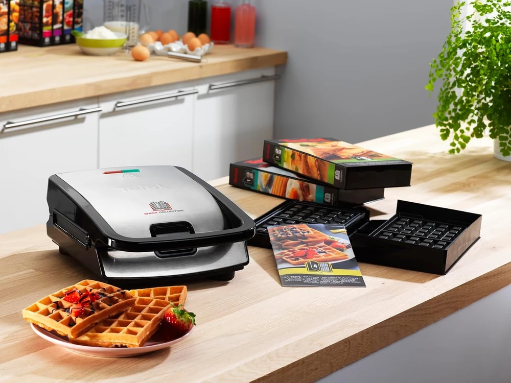 TEFAL Sumuštinių ir vaflių keptuvas SW854D16, 4 plokštės