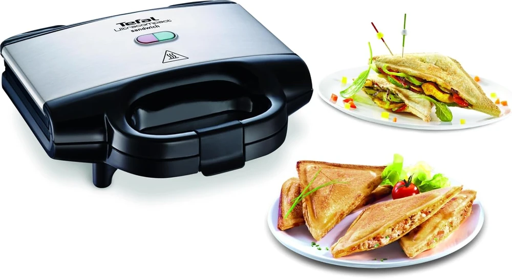 Sumuštinių keptuvas Tefal Ultracompact sumuštinių keptuvė 700 W Juoda, Nerūdijančiojo plieno