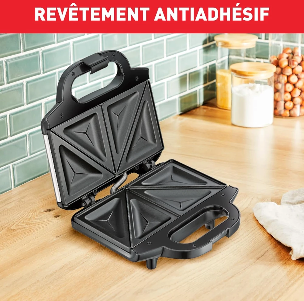 Sumuštinių keptuvas Tefal Ultracompact sumuštinių keptuvė 700 W Juoda, Nerūdijančiojo plieno