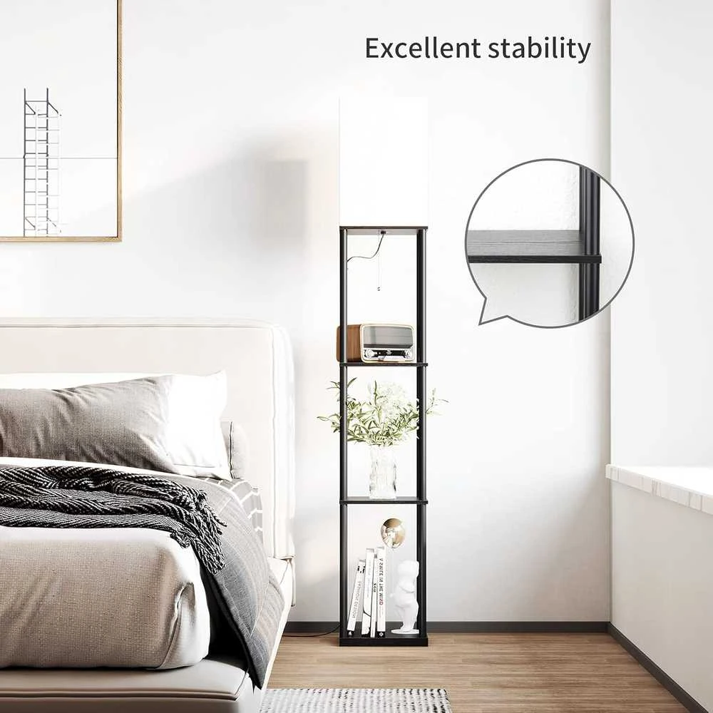 SUNMORY pastatoma LED grindų lempa, 60 W, E27, 3 spalvų temperatūros, juoda, 160 cm