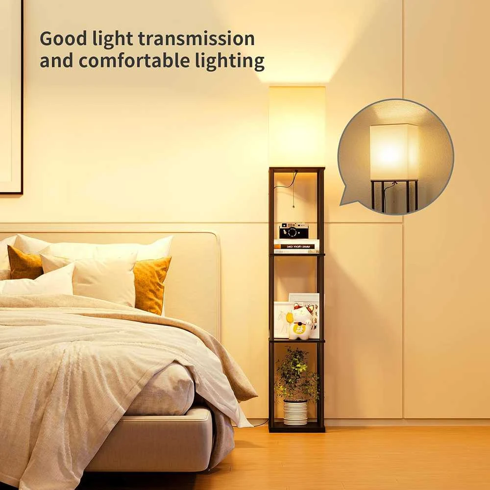 SUNMORY pastatoma LED grindų lempa, 60 W, E27, 3 spalvų temperatūros, juoda, 160 cm