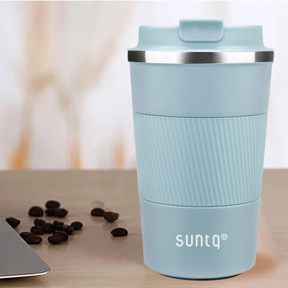 SUNTQ kelioninis termopuodelis 510 ml, sandarus, iš nerūdijančiojo plieno