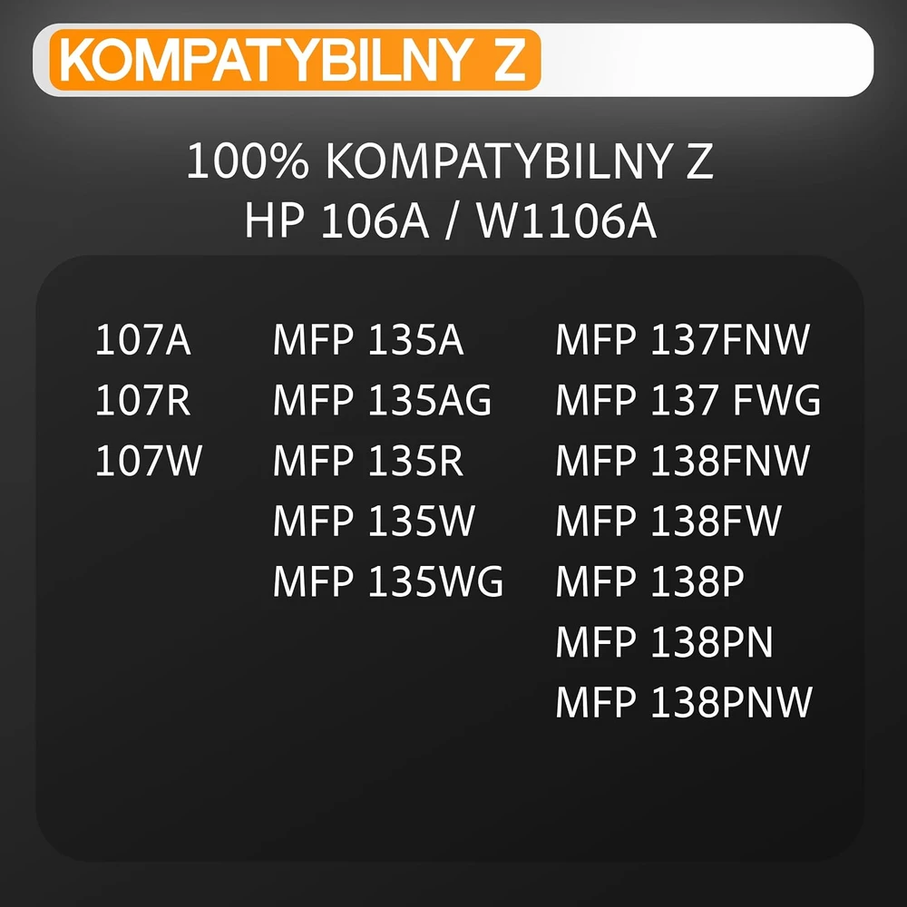 Supply Guy juodi lazeriniai toneriai, suderinami su HP 106A, W1106A, 2 vnt. rinkinys