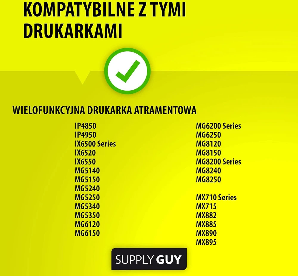 Supply Guy rašaliniai kasetės su mikroschema, suderintos su Canon PGI-525 CLI-526, 20 vnt. rinkinys