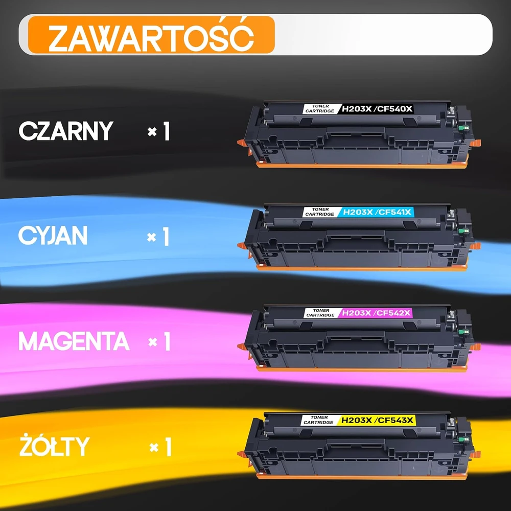 Supply Guy tonerio kasetės HP 203X, 203A pakaitalas, spalvotos, su lustu, 4 vnt. rinkinys
