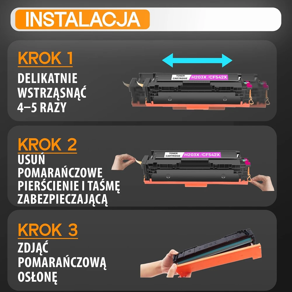 Supply Guy tonerio kasetės HP 203X, 203A pakaitalas, spalvotos, su lustu, 4 vnt. rinkinys