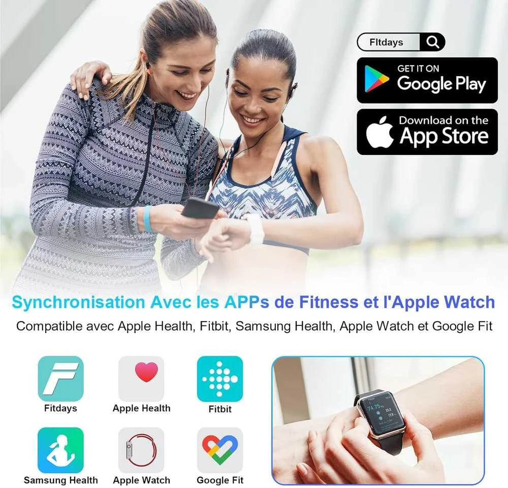 Svarstyklės Healthkeep išmani kūno analizės svarstyklė Bluetooth, 180 kg, LCD ekranas FG263LB