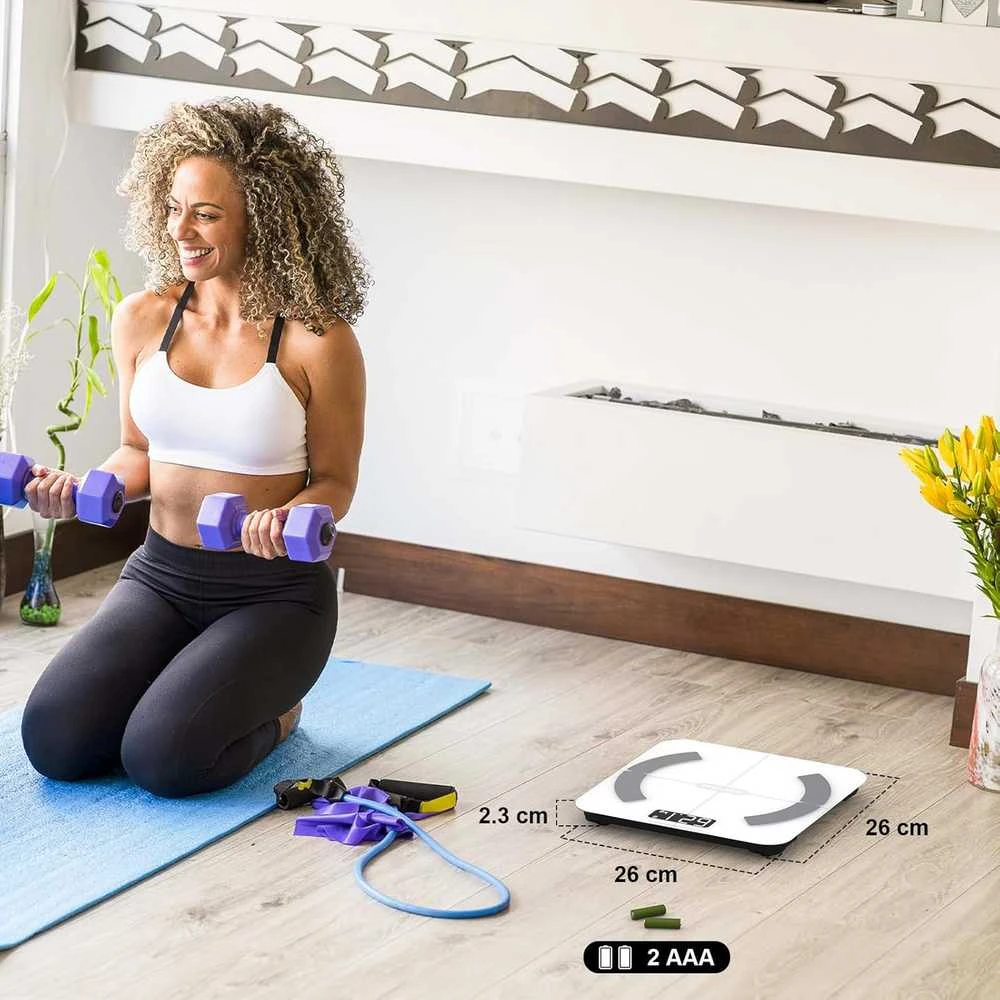 Svarstyklės Healthkeep išmani kūno analizės svarstyklė Bluetooth, 180 kg, LCD ekranas FG263LB