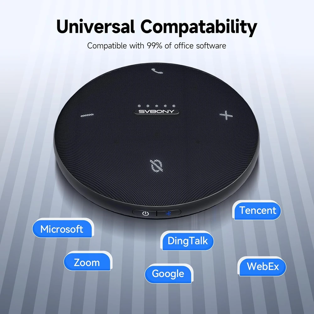 Svbony konferencijų garsiakalbis su Bluetooth, 4 mikrofonais, AI triukšmo slopinimu, SVHub Omni2
