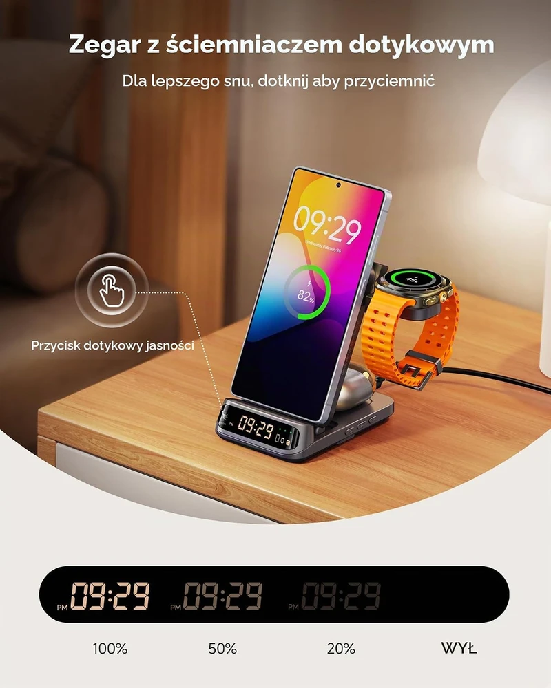SwanScout belaidė sulankstoma įkrovimo stotelė Qi 18 W USB-C S10025