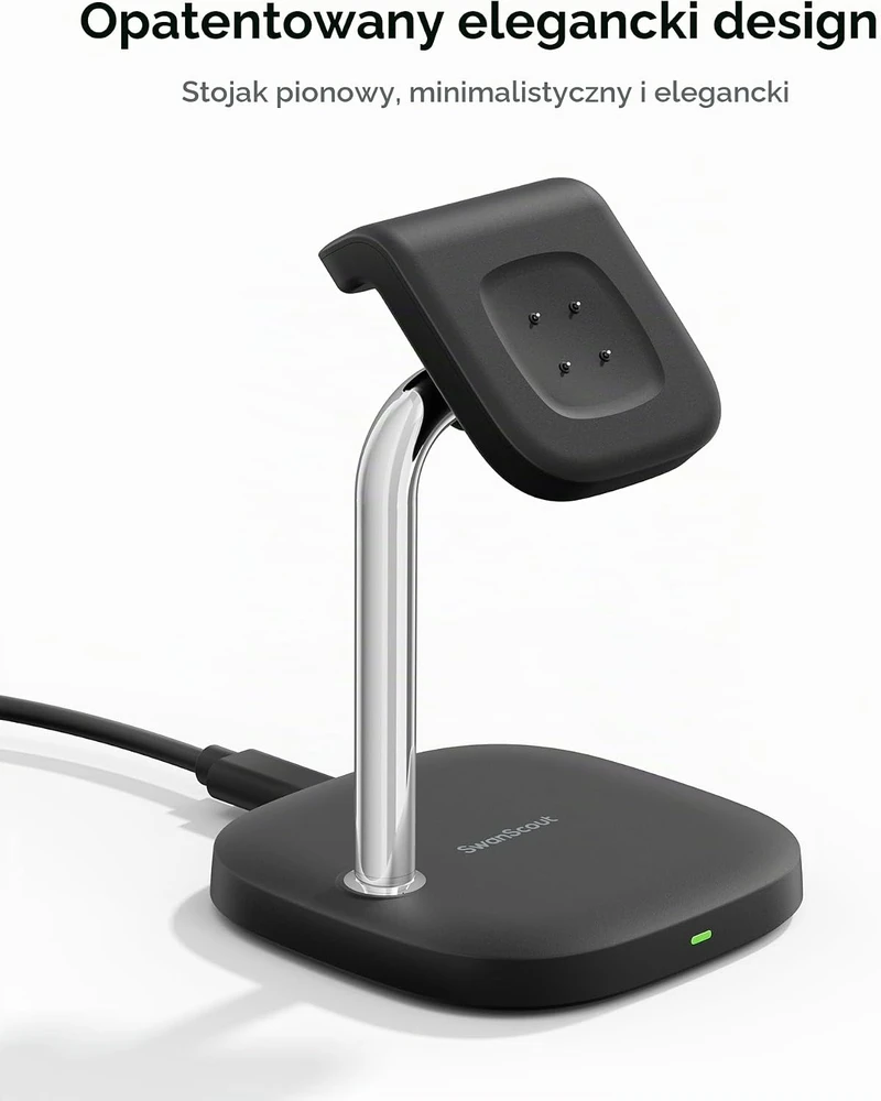 SwanScout magnetinis išmaniojo laikrodžio įkroviklis Fitbit Versa ir Sense, 3 W, 505FB
