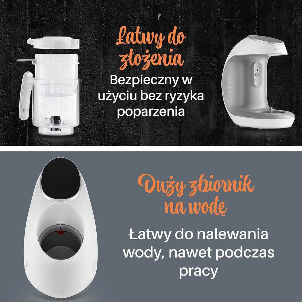 Sweety Fox daugiafunkcis kūdikių maisto gaminimo robotas 7in1 su garintuvu, maišytuvu, sterilizatoriumi, 300 W, SSD-yxerji-F2-0053