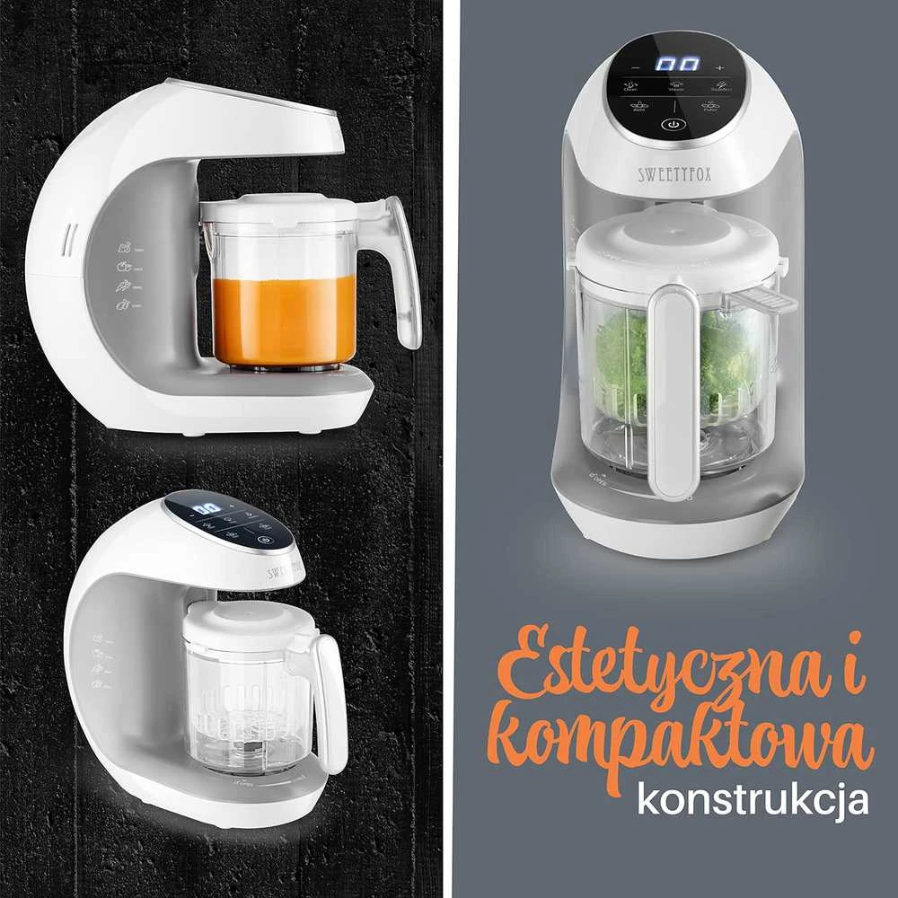 Sweety Fox daugiafunkcis kūdikių maisto gaminimo robotas 7in1 su garintuvu, maišytuvu, sterilizatoriumi, 300 W, SSD-yxerji-F2-0053
