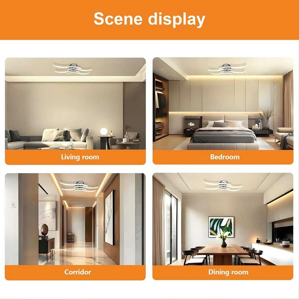Sweier LED lubinis šviestuvas, 28 W, 2800 lm, 3 spalvų režimai, pritemdomas, BL-LED-4X-PX