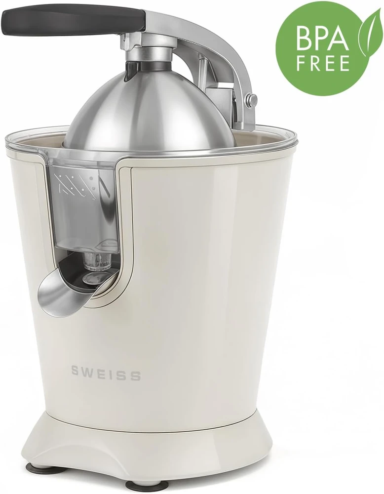 SWEISS elektrinė citrusinių vaisių sulčiaspaudė 160 W, BPA free, nerūdijantis plienas, ZEST8