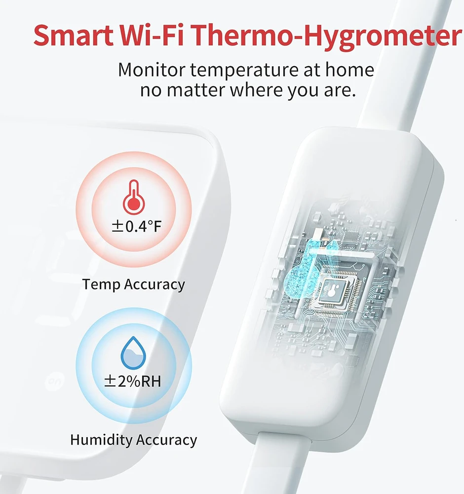 SwitchBot išmaniųjų namų valdiklis Hub 2 su Wi-Fi, infraraudonųjų spindulių valdymu ir Matter W3202100