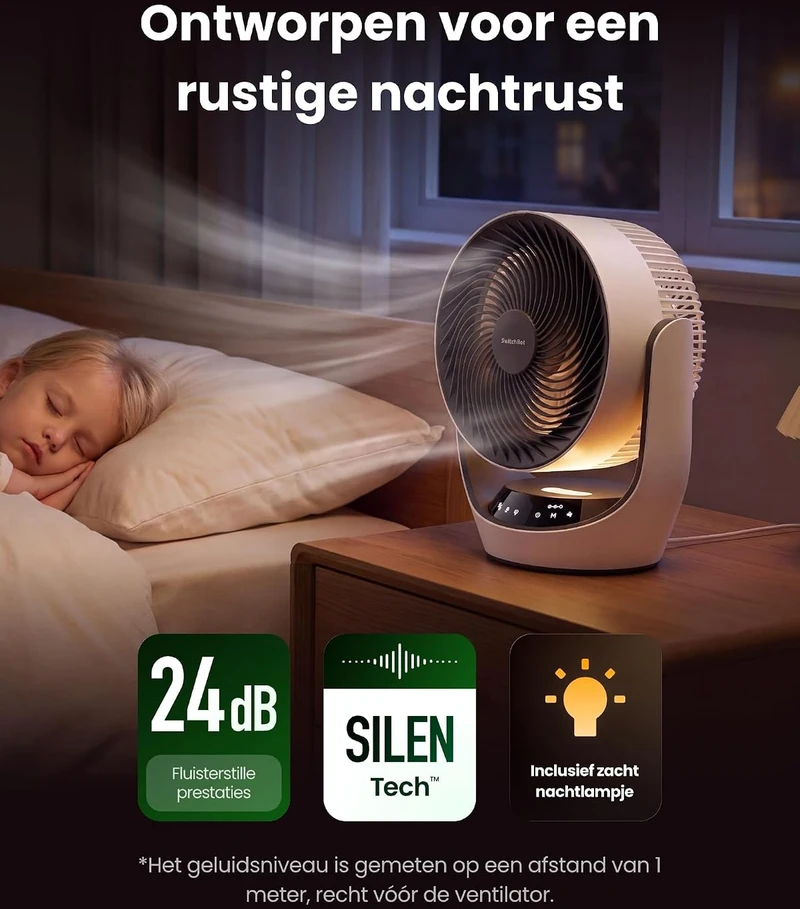 SwitchBot stalinis išmanusis ventiliatorius USB-C 24 W, 4 greičiai W3800510