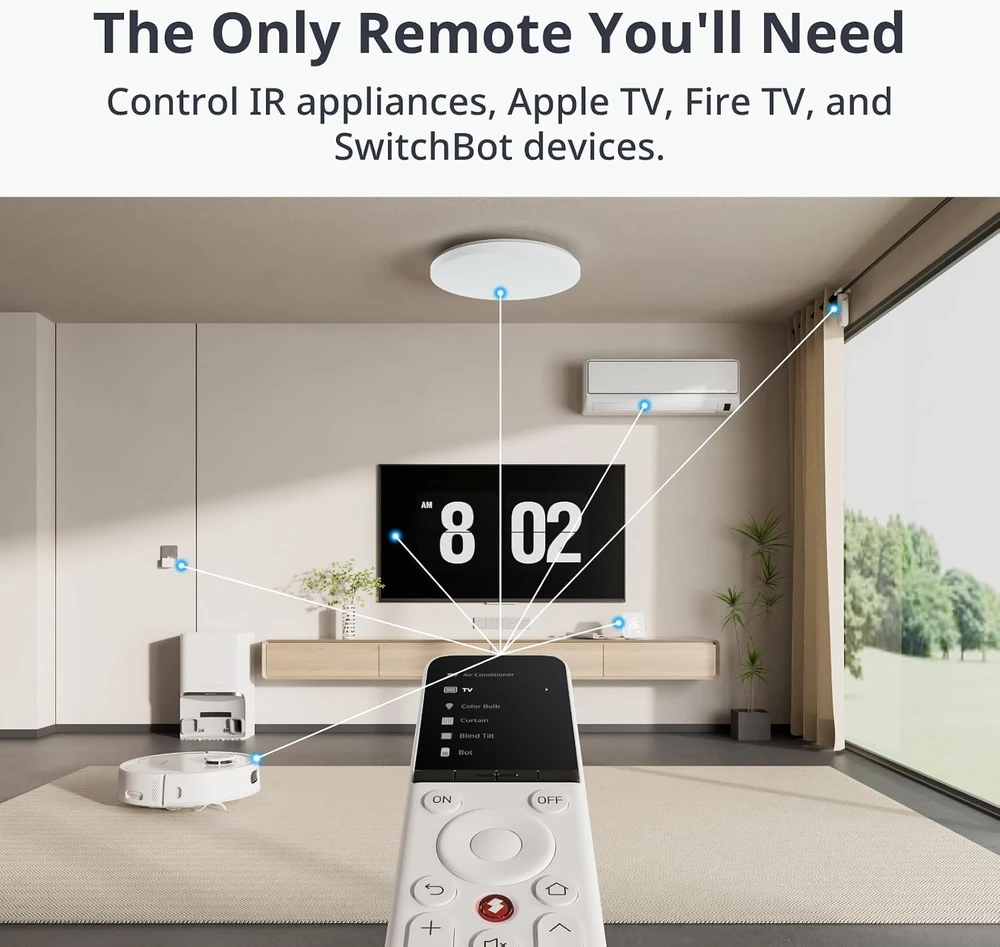 SwitchBot universalus išmanusis nuotolinio valdymo pultas IR/Bluetooth su Matter W4600001