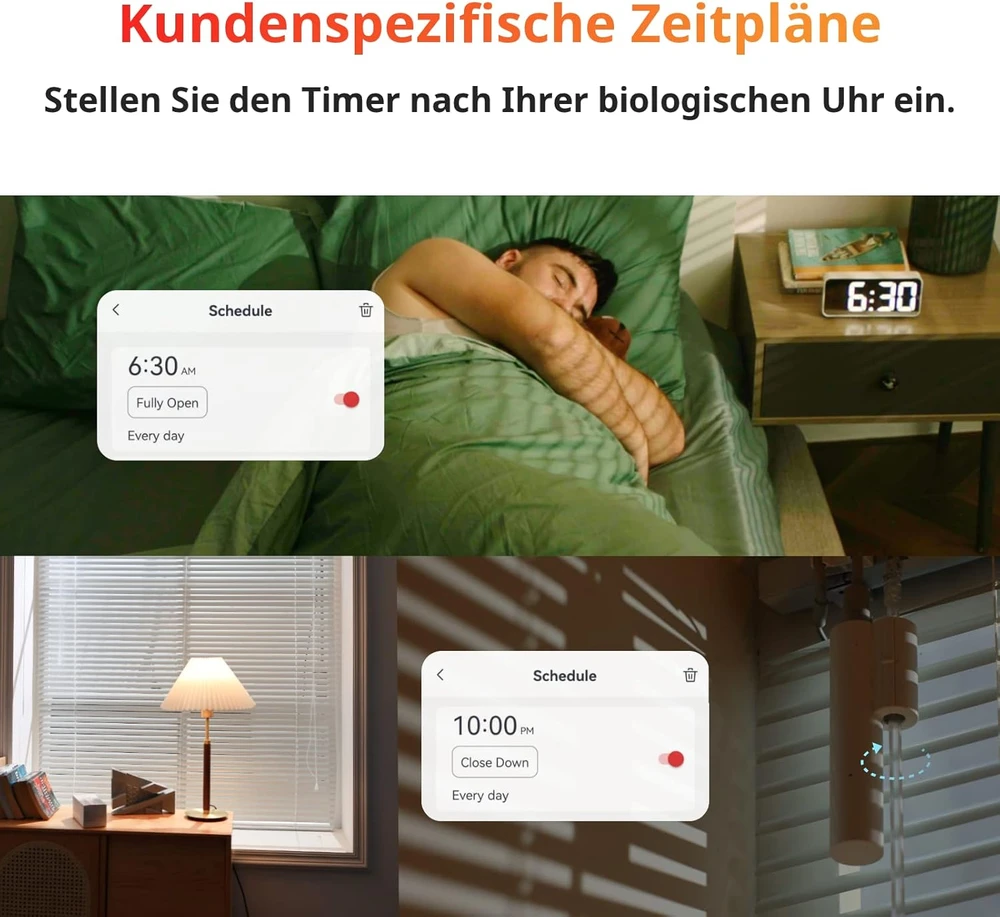 SwitchBot žaliuzių lamelių pakreipimo variklis su Bluetooth pulteliu ir saulės įkrovimu