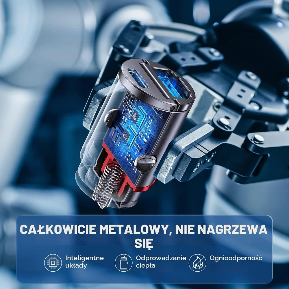 Syncwire automobilinis įkroviklis USB-C ir USB-A 60 W PD 3.0 QC 3.0 SW-XC672